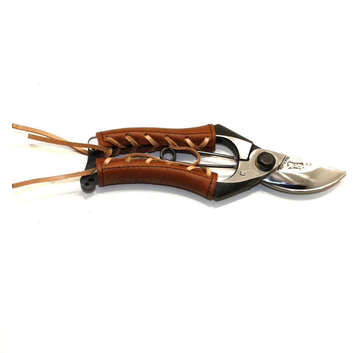 ONOYOSHI genuine leather grip covers for handle of Japanese pruning shears – Brown